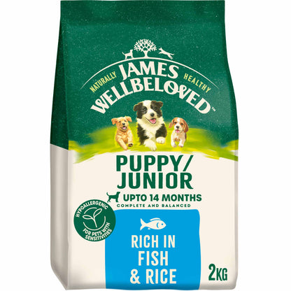 James Wellbeloved Puppy Dry Dog Food - Fish & Rice