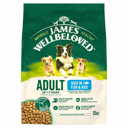 James Wellbeloved Adult Dry Dog Food - Fish & Rice