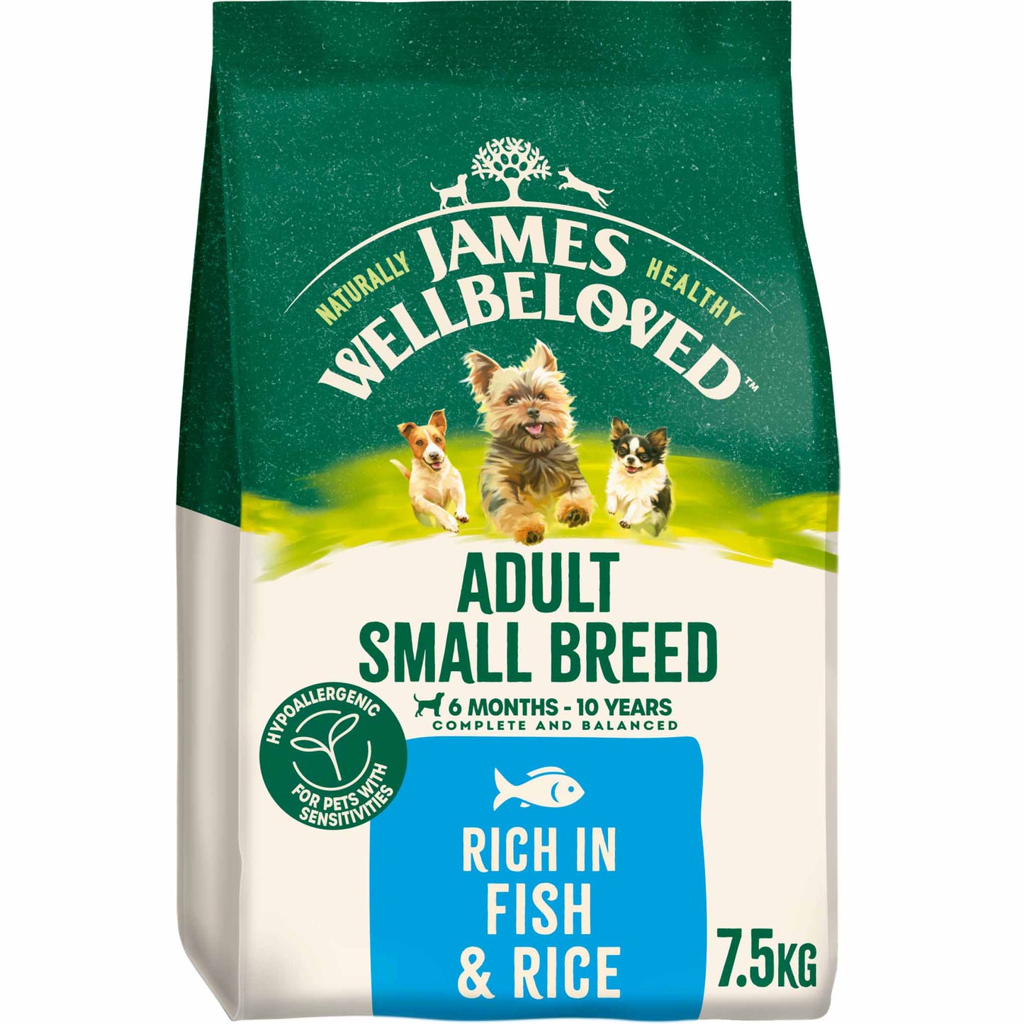 James Wellbeloved Small Breed Adult Dry Dog Food - Fish & Rice