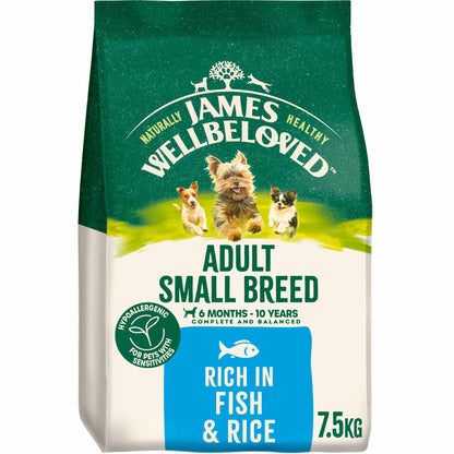 James Wellbeloved Small Breed Adult Dry Dog Food - Fish & Rice