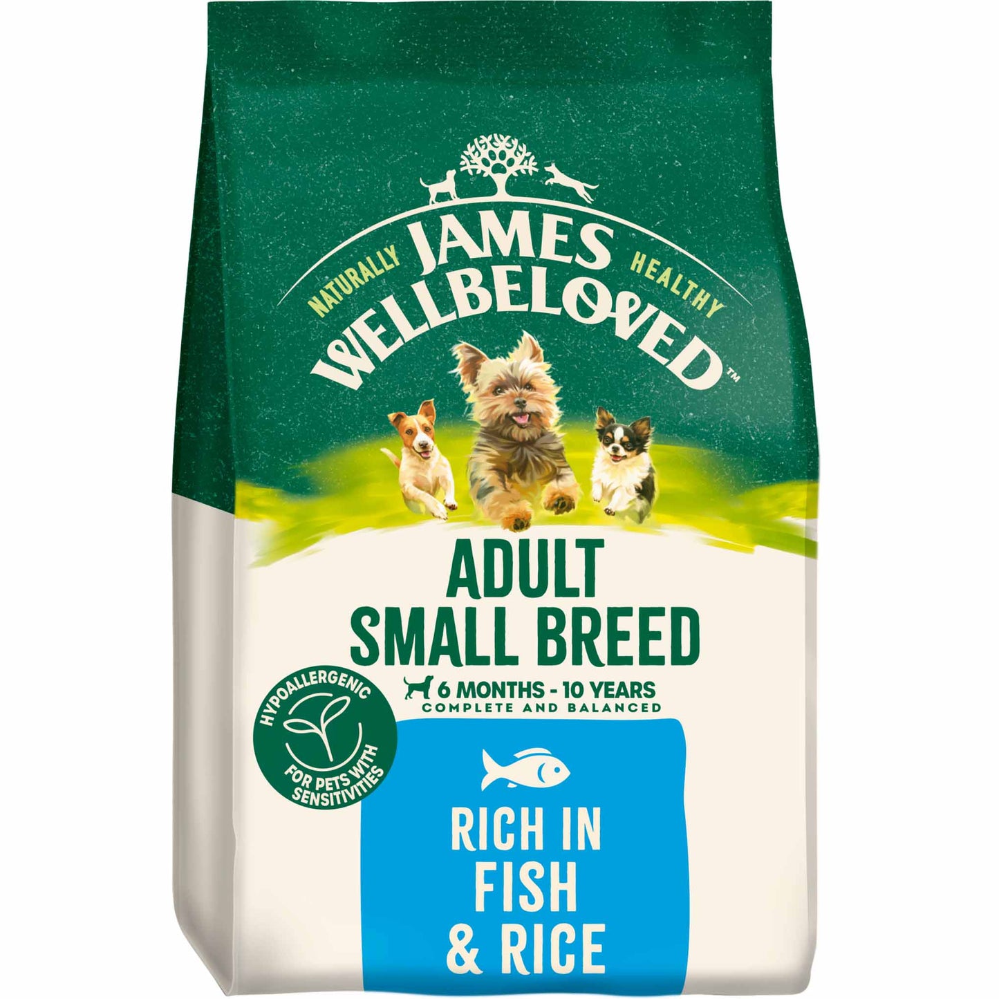 James Wellbeloved Small Breed Adult Dry Dog Food - Fish & Rice