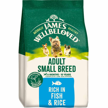 James Wellbeloved Small Breed Adult Dry Dog Food - Fish & Rice