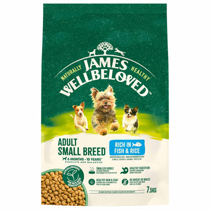 James Wellbeloved Small Breed Adult Dry Dog Food - Fish & Rice