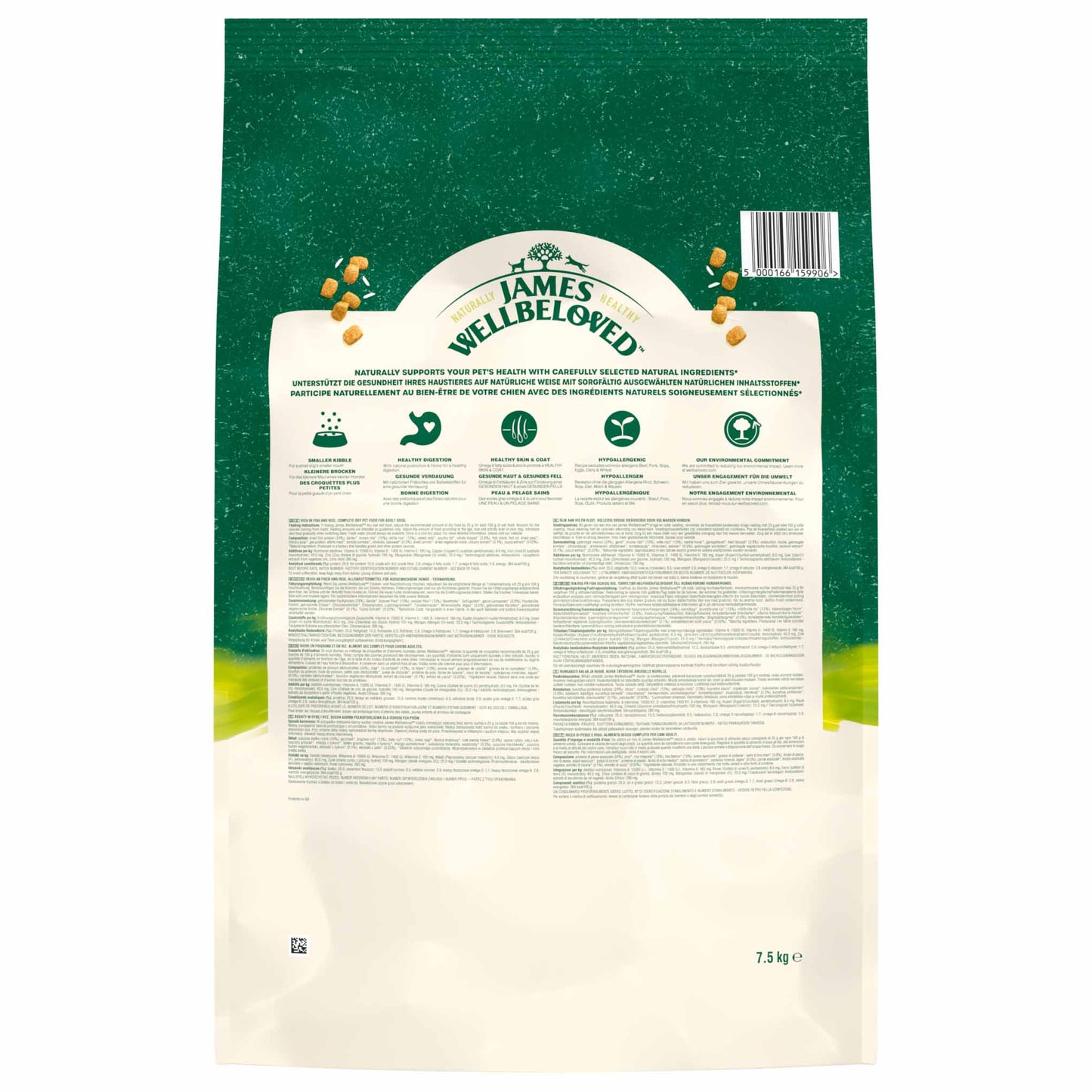 James Wellbeloved Small Breed Adult Dry Dog Food - Fish & Rice