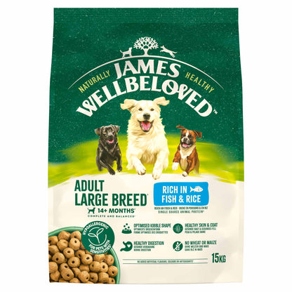 James Wellbeloved Large Breed Adult Dog Food - Fish & Rice