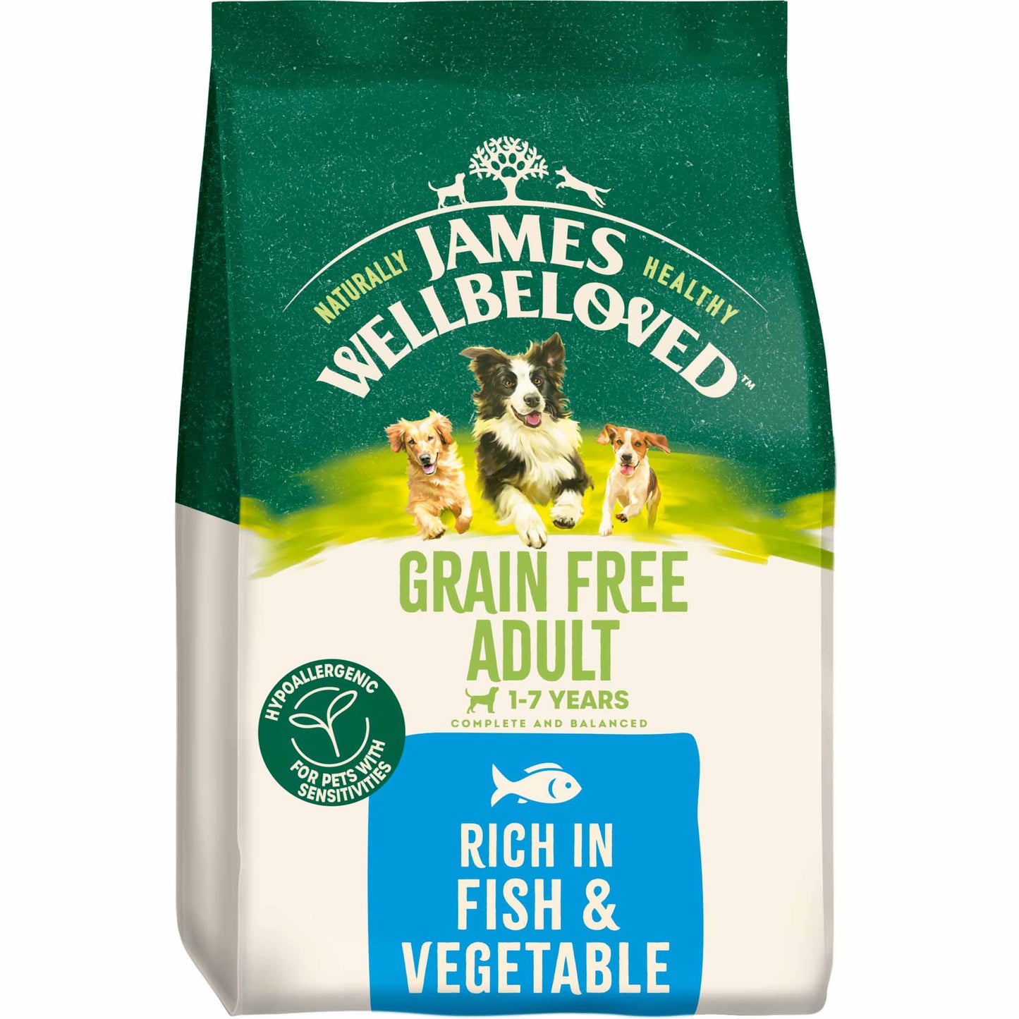 James Wellbeloved Grain Free Adult Dry Dog Food - Fish & Veg