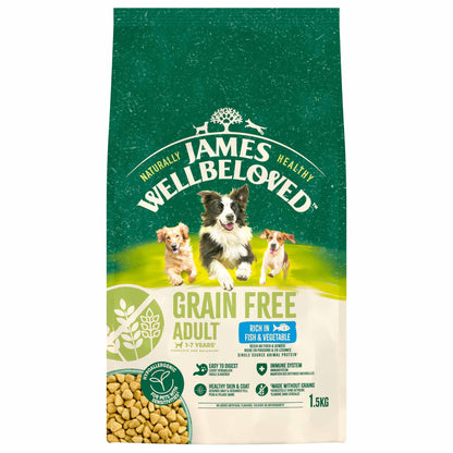 James Wellbeloved Grain Free Adult Dry Dog Food - Fish & Veg