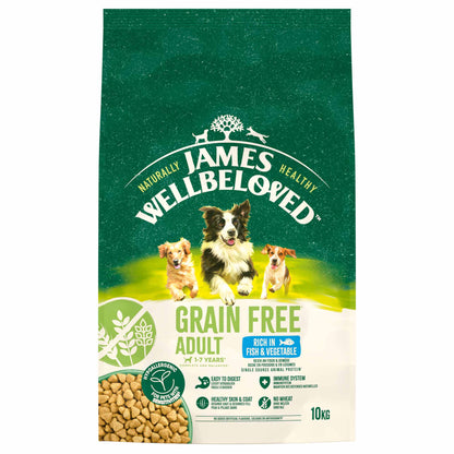 James Wellbeloved Grain Free Adult Dry Dog Food - Fish & Veg