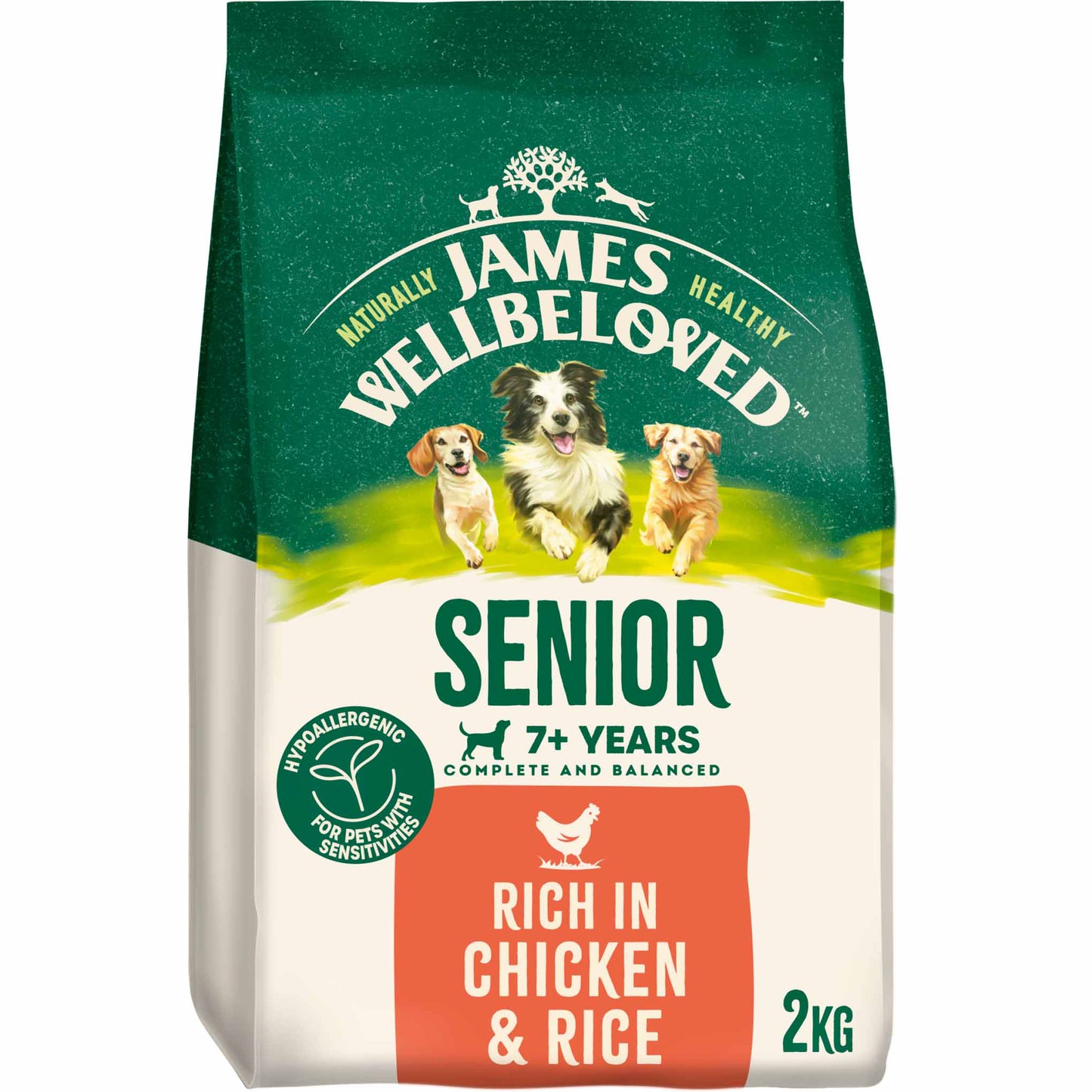 James Wellbeloved Senior Dry Dog Food - Chicken & Rice