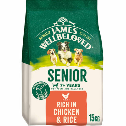 James Wellbeloved Senior Dry Dog Food - Chicken & Rice