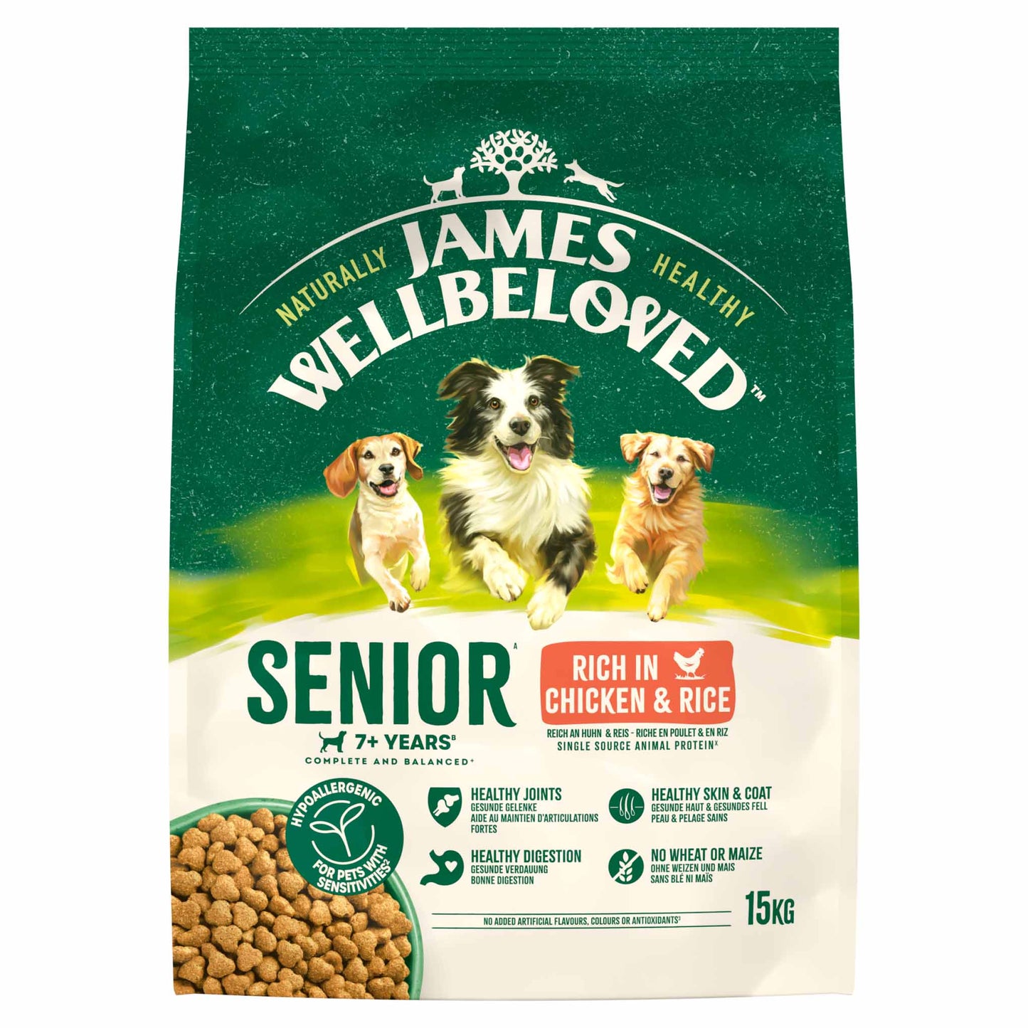 James Wellbeloved Senior Dry Dog Food - Chicken & Rice