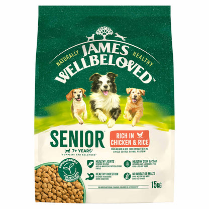 James Wellbeloved Senior Dry Dog Food - Chicken & Rice