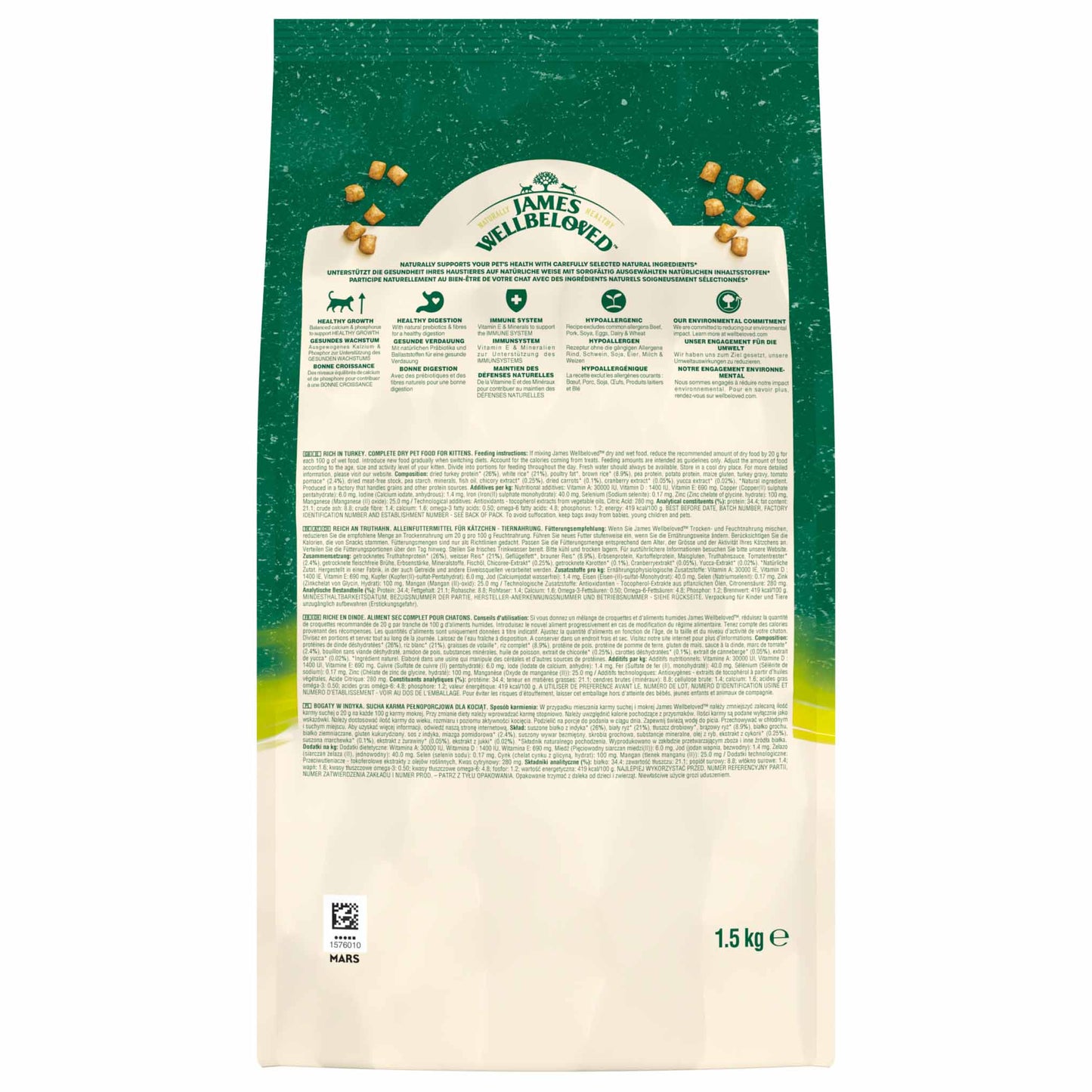 James Wellbeloved Kitten Dry Cat Food - Turkey