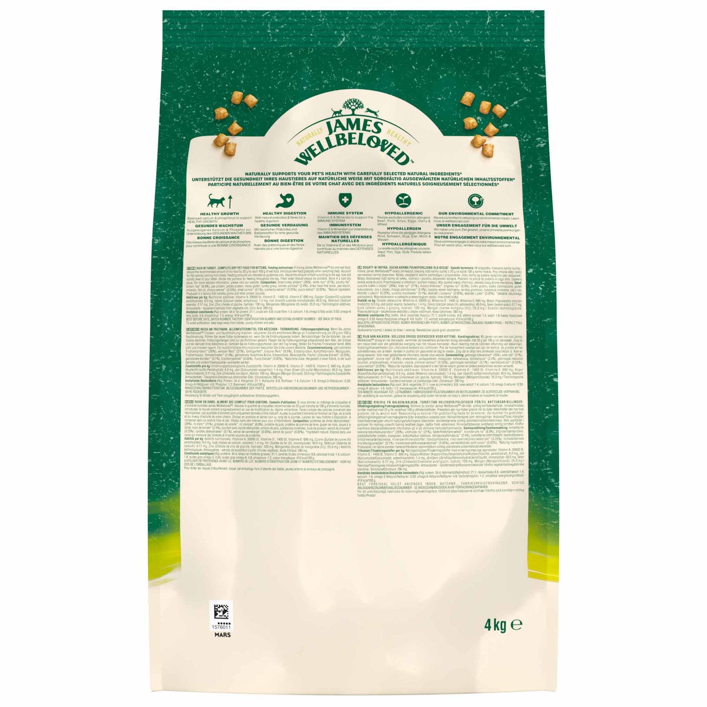 James Wellbeloved Kitten Dry Cat Food - Turkey