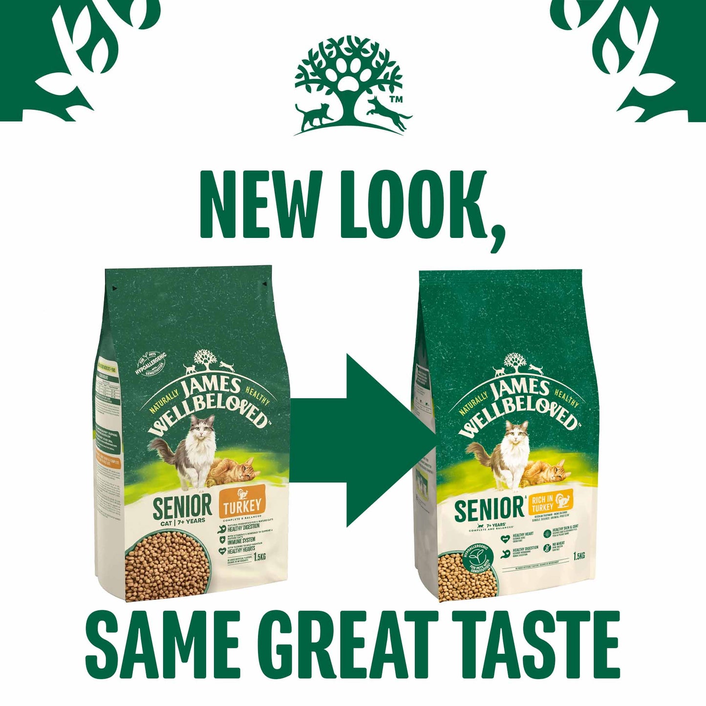 James Wellbeloved Senior Dry Cat Food - Turkey
