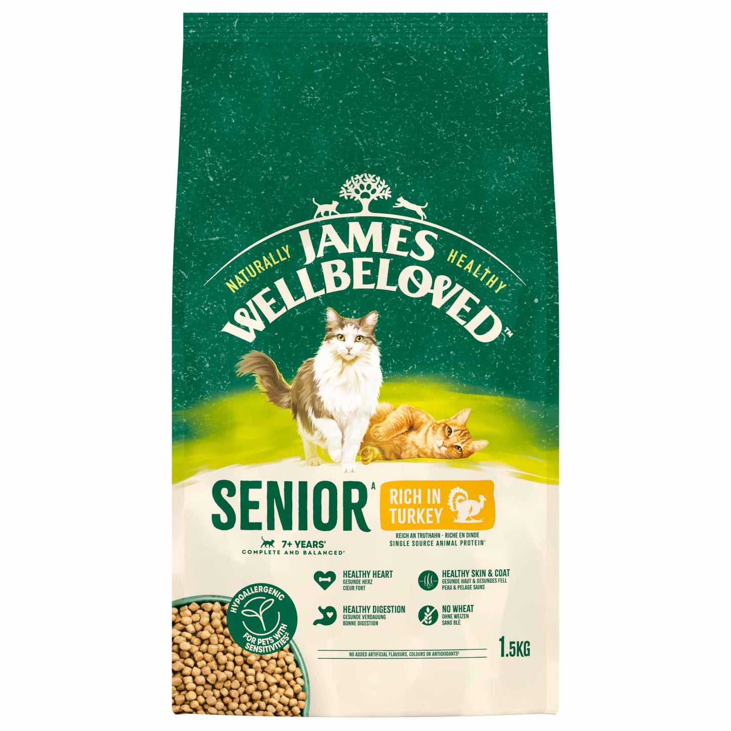 James Wellbeloved Senior Dry Cat Food - Turkey