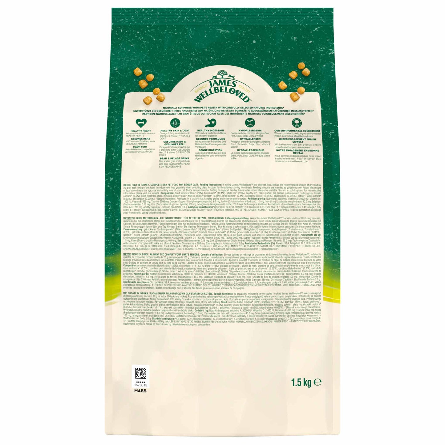 James Wellbeloved Senior Dry Cat Food - Turkey