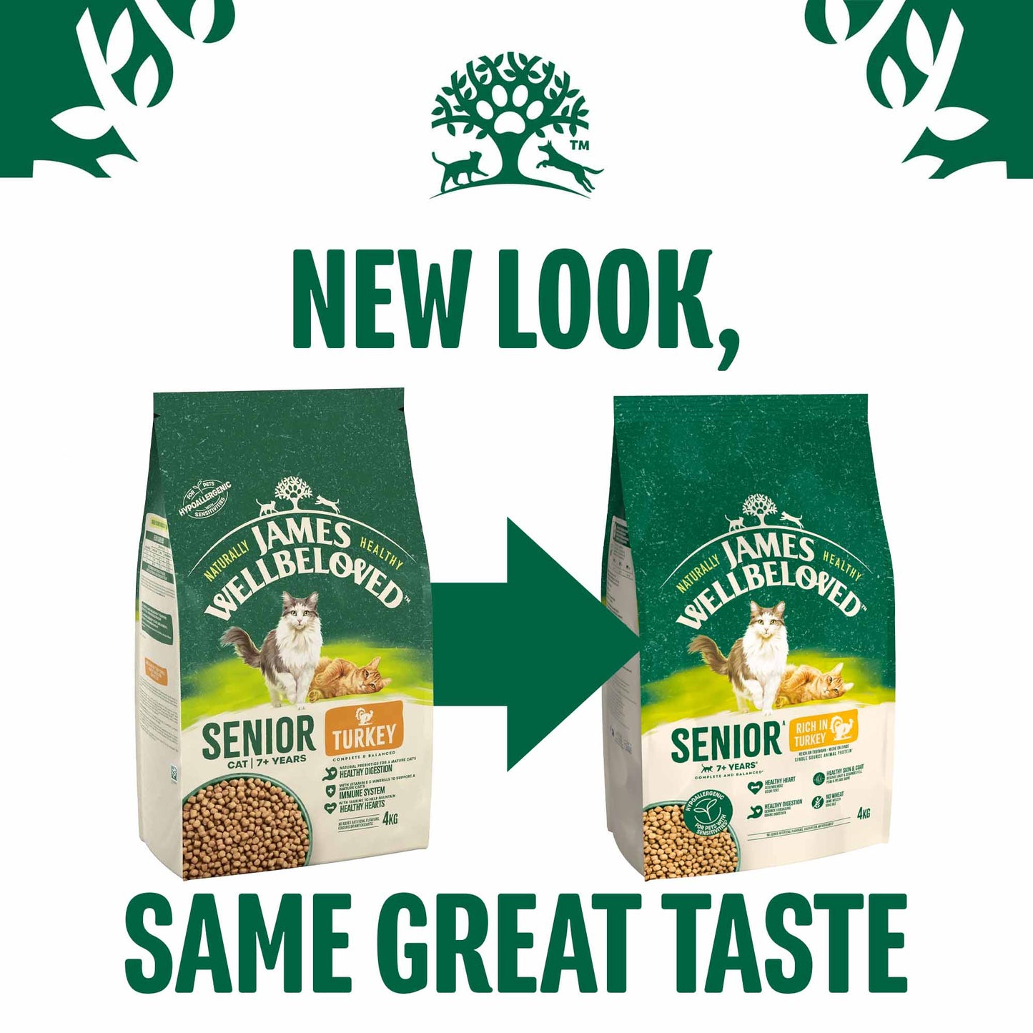 James Wellbeloved Senior Dry Cat Food - Turkey
