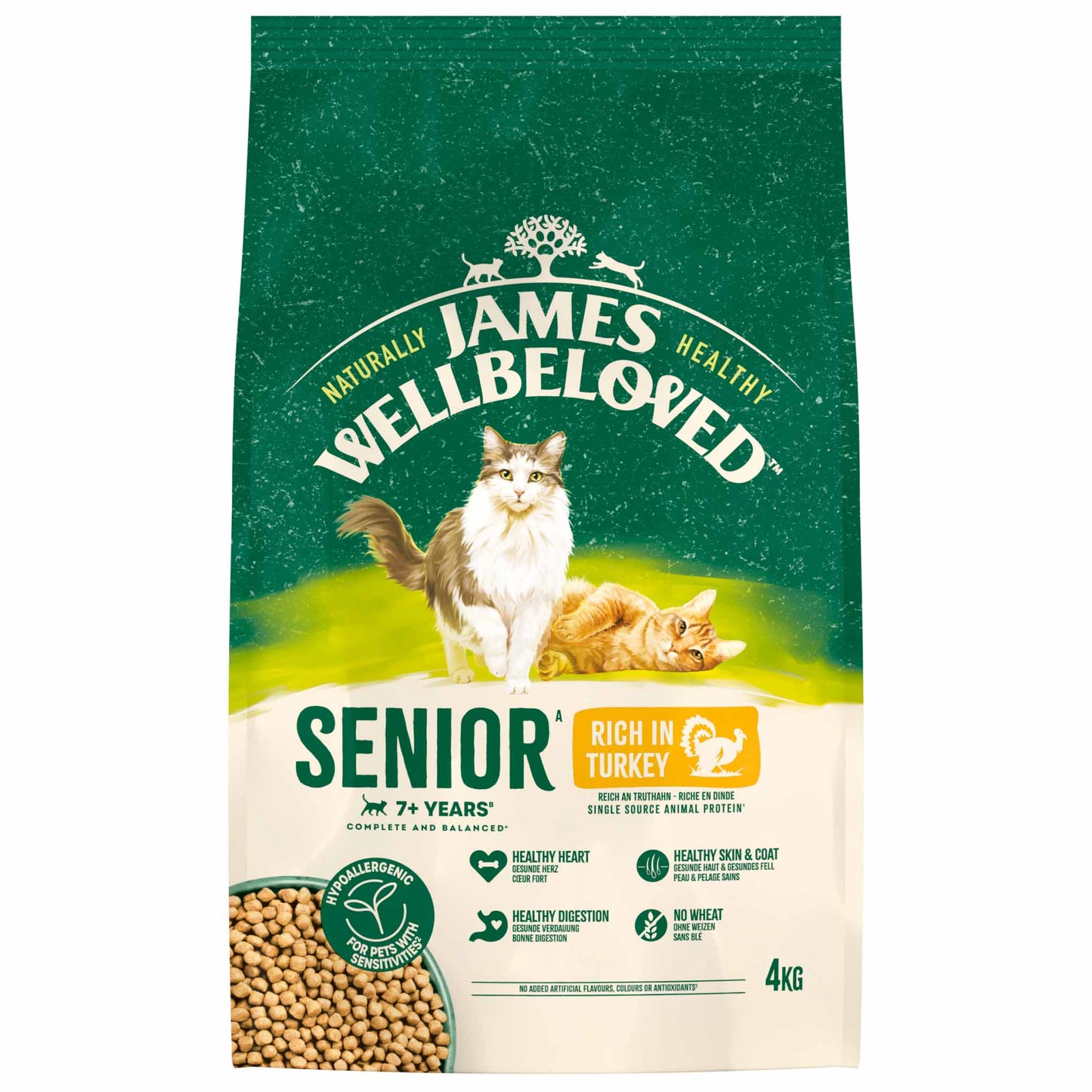 James Wellbeloved Senior Dry Cat Food - Turkey