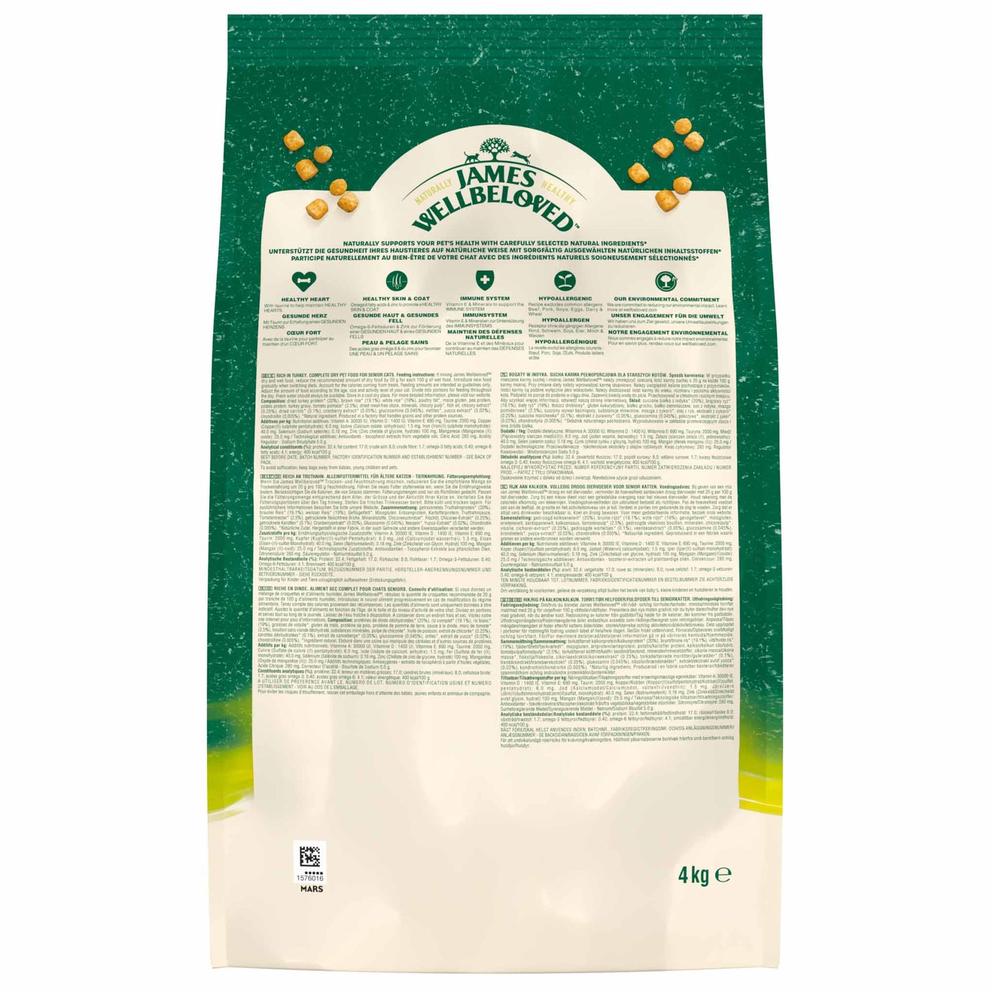James Wellbeloved Senior Dry Cat Food - Turkey