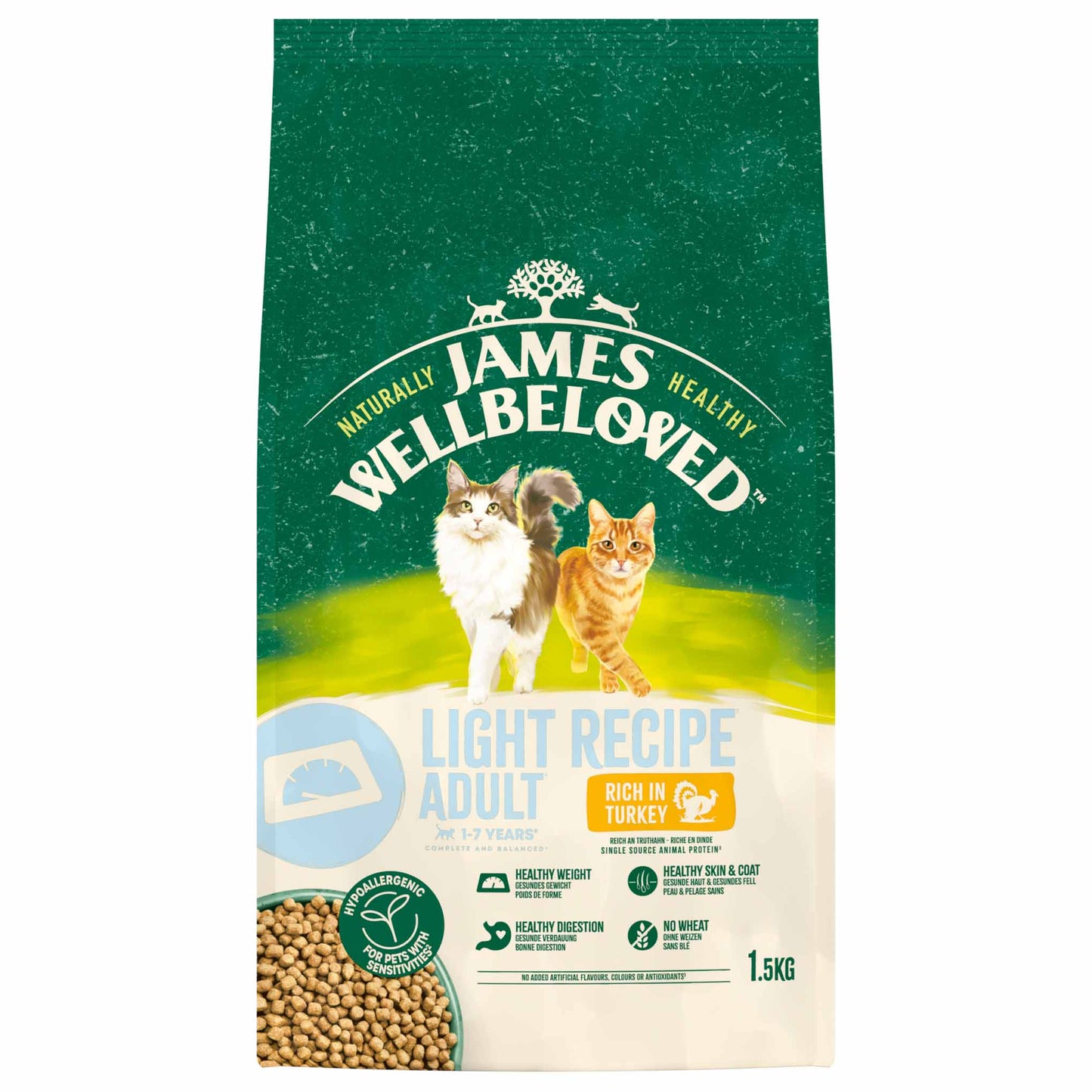 James Wellbeloved Light Adult Dry Cat Food - Turkey