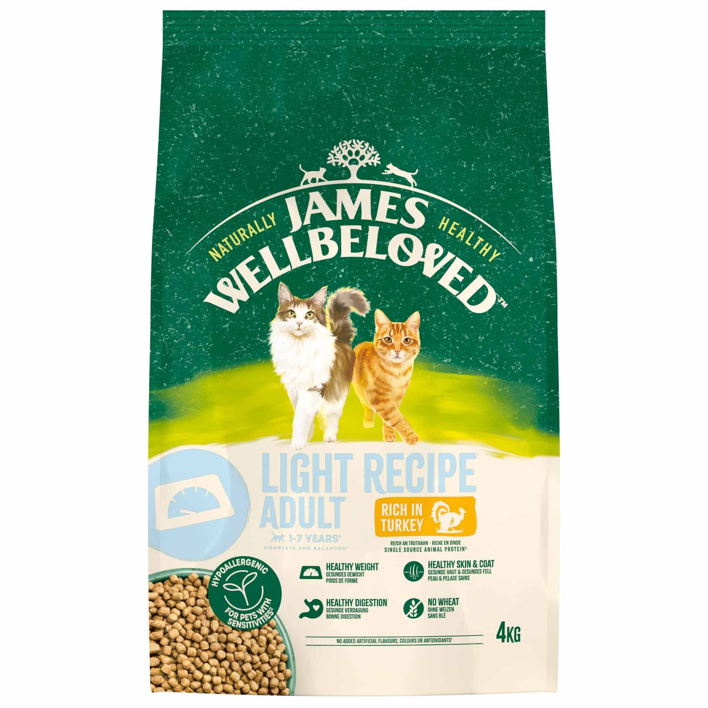 James Wellbeloved Light Adult Dry Cat Food - Turkey