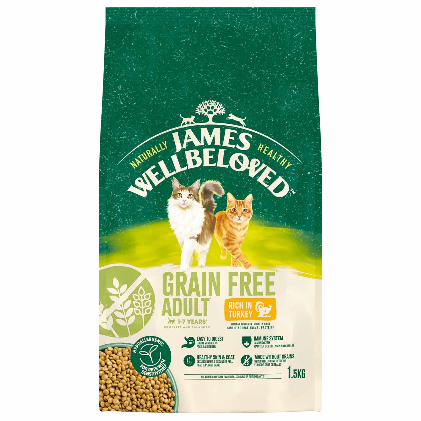 James Wellbeloved Grain Free Adult Dry Cat Food - Turkey