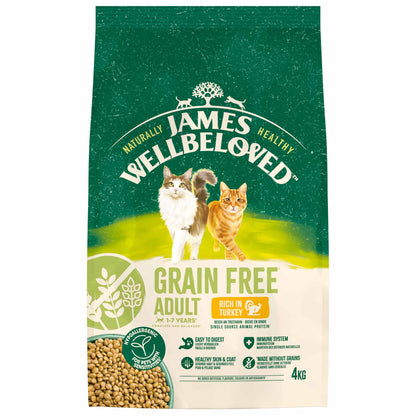 James Wellbeloved Grain Free Adult Dry Cat Food - Turkey