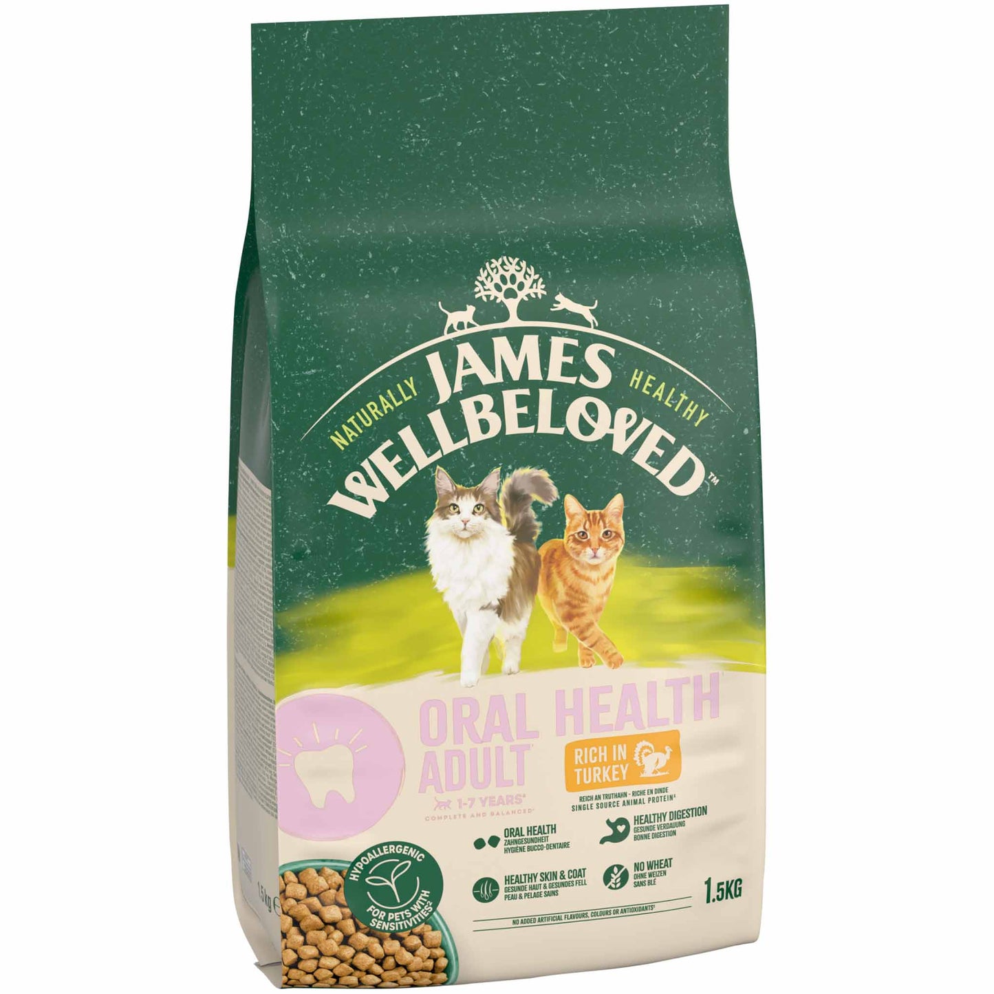 James Wellbeloved Oral Health Adult Dry Cat Food - Turkey