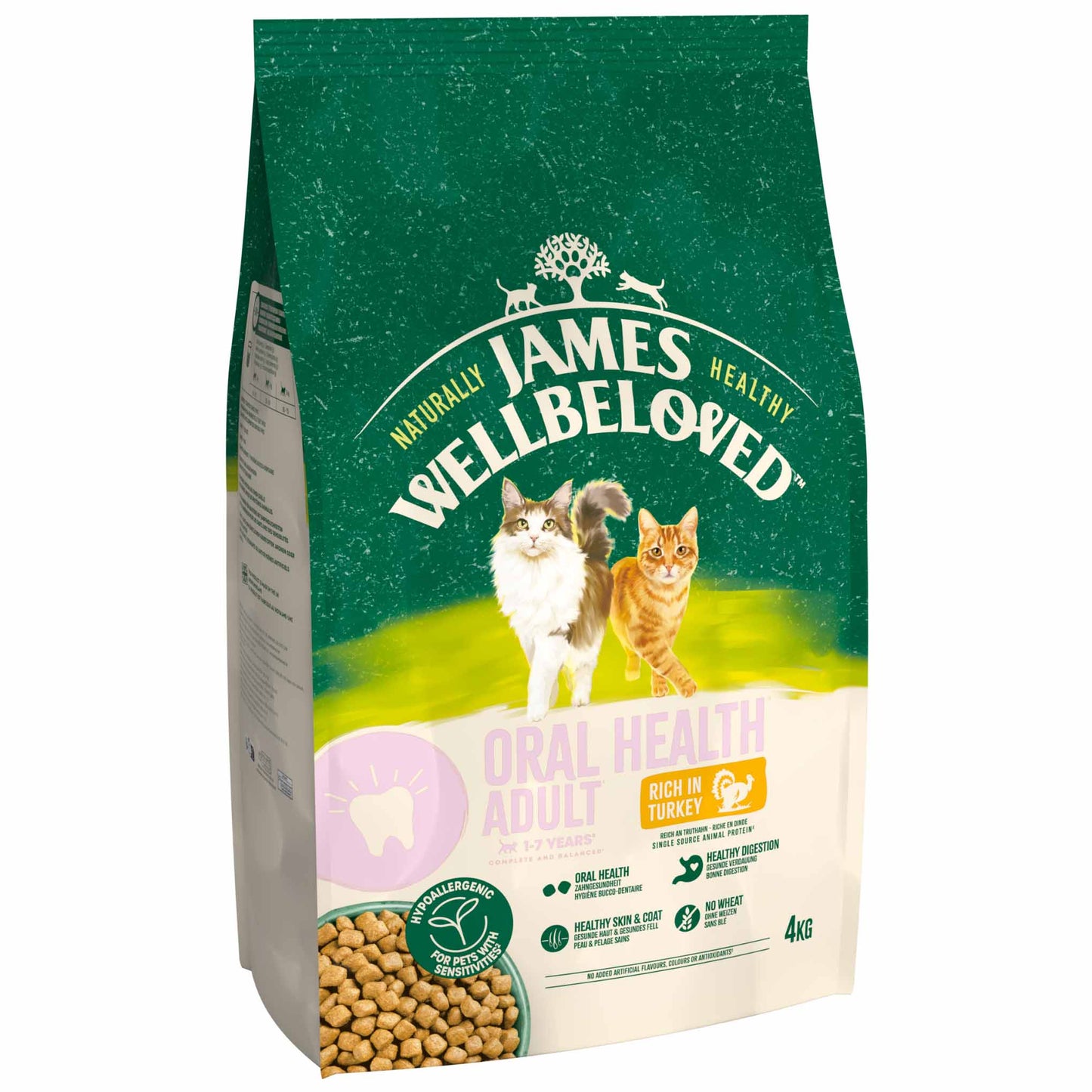 James Wellbeloved Oral Health Adult Dry Cat Food - Turkey
