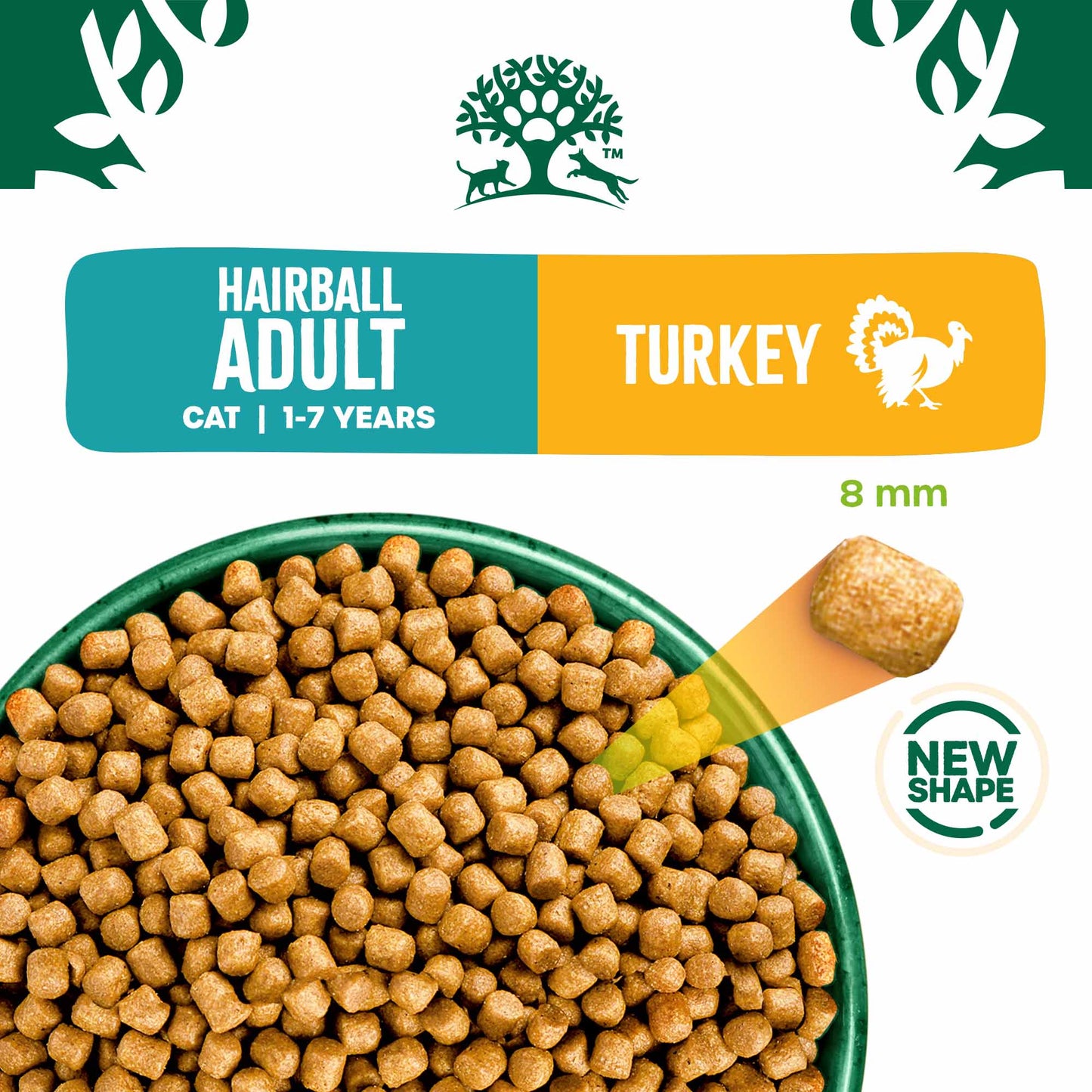 James Wellbeloved Adult Hairball Dry Cat Food - Turkey