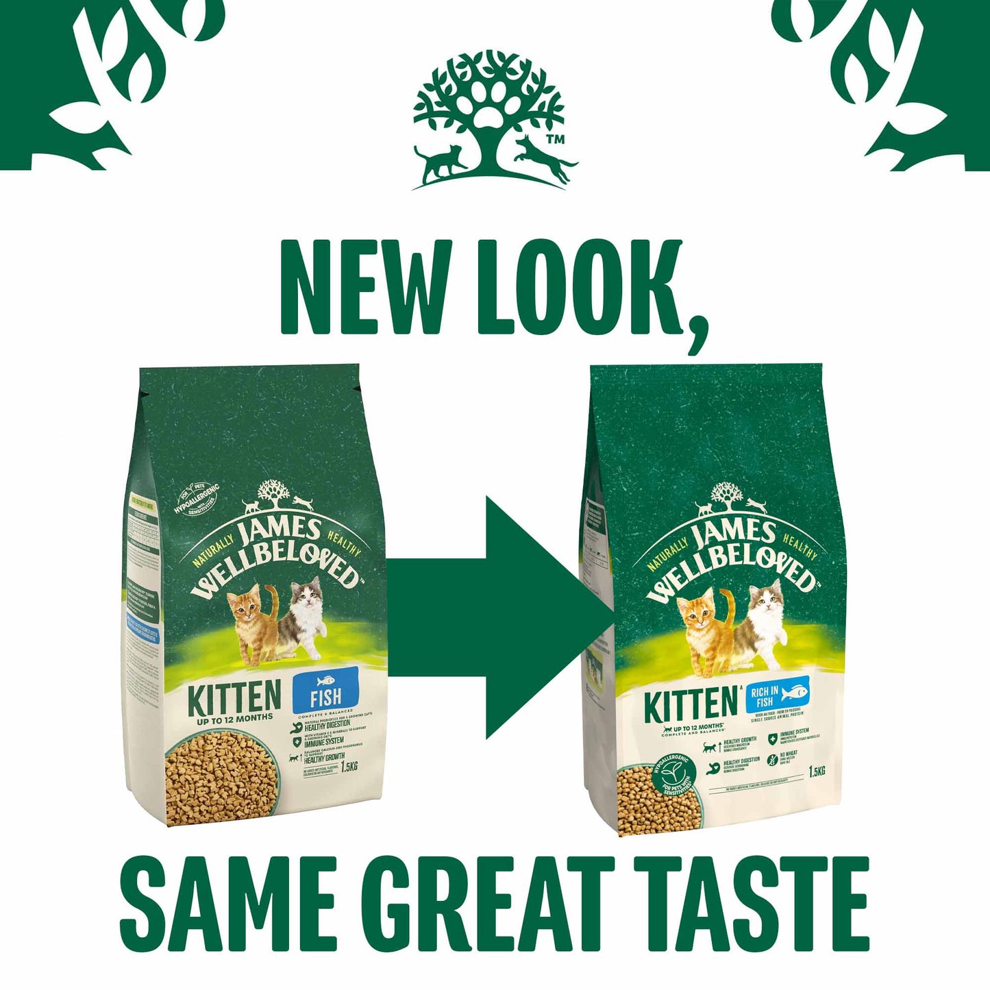 James Wellbeloved Kitten Dry Cat Food - Fish