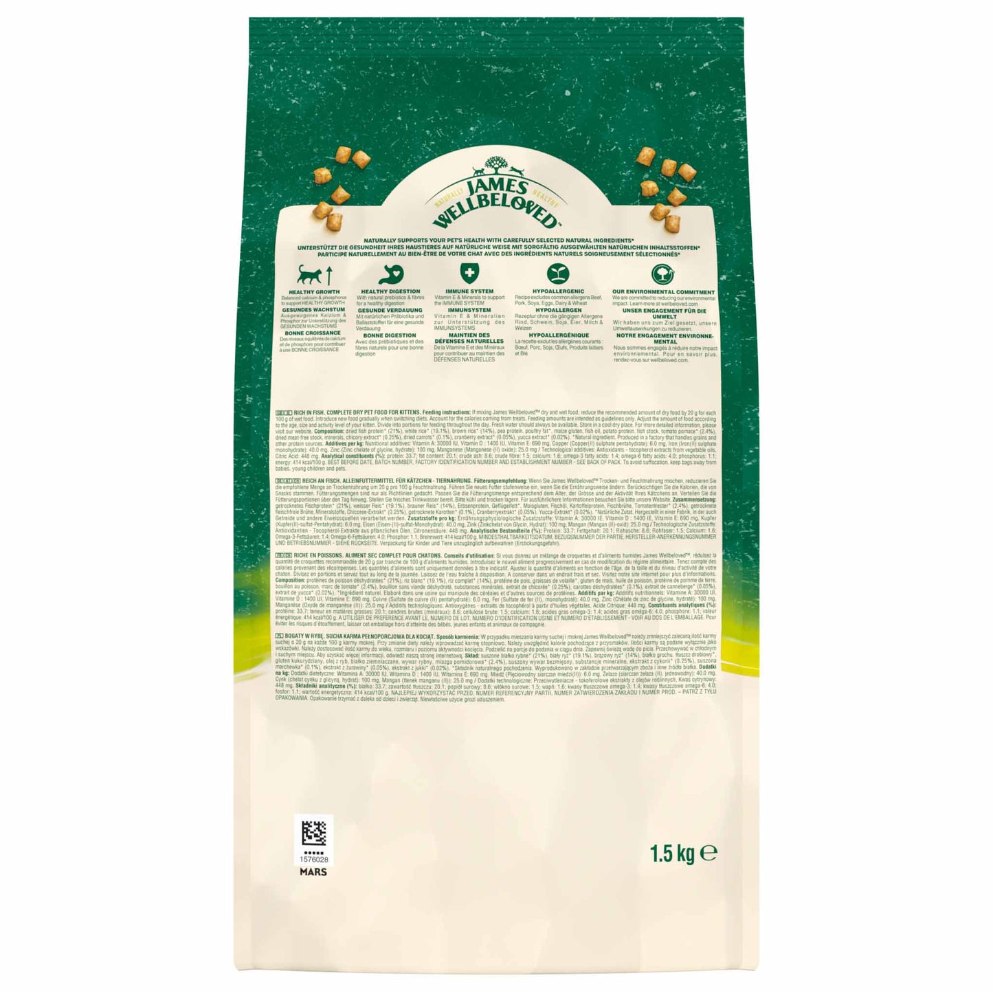 James Wellbeloved Kitten Dry Cat Food - Fish