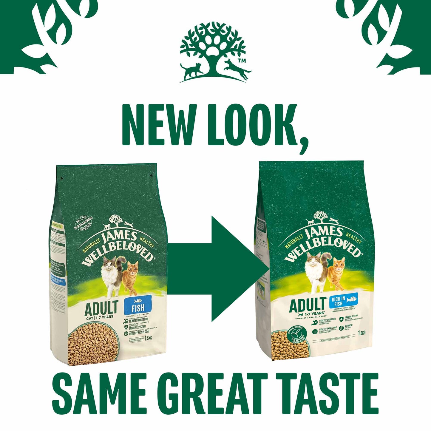 James Wellbeloved Adult Dry Cat Food - Fish