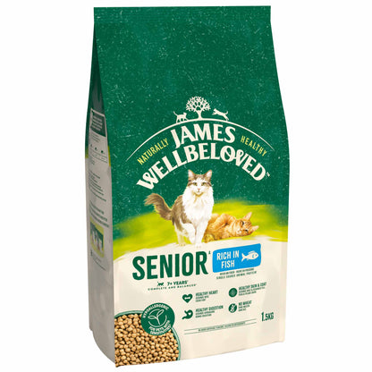James Wellbeloved Senior Dry Cat Food - Fish