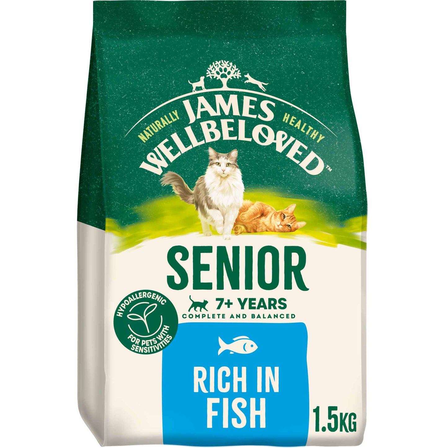 James Wellbeloved Senior Dry Cat Food - Fish