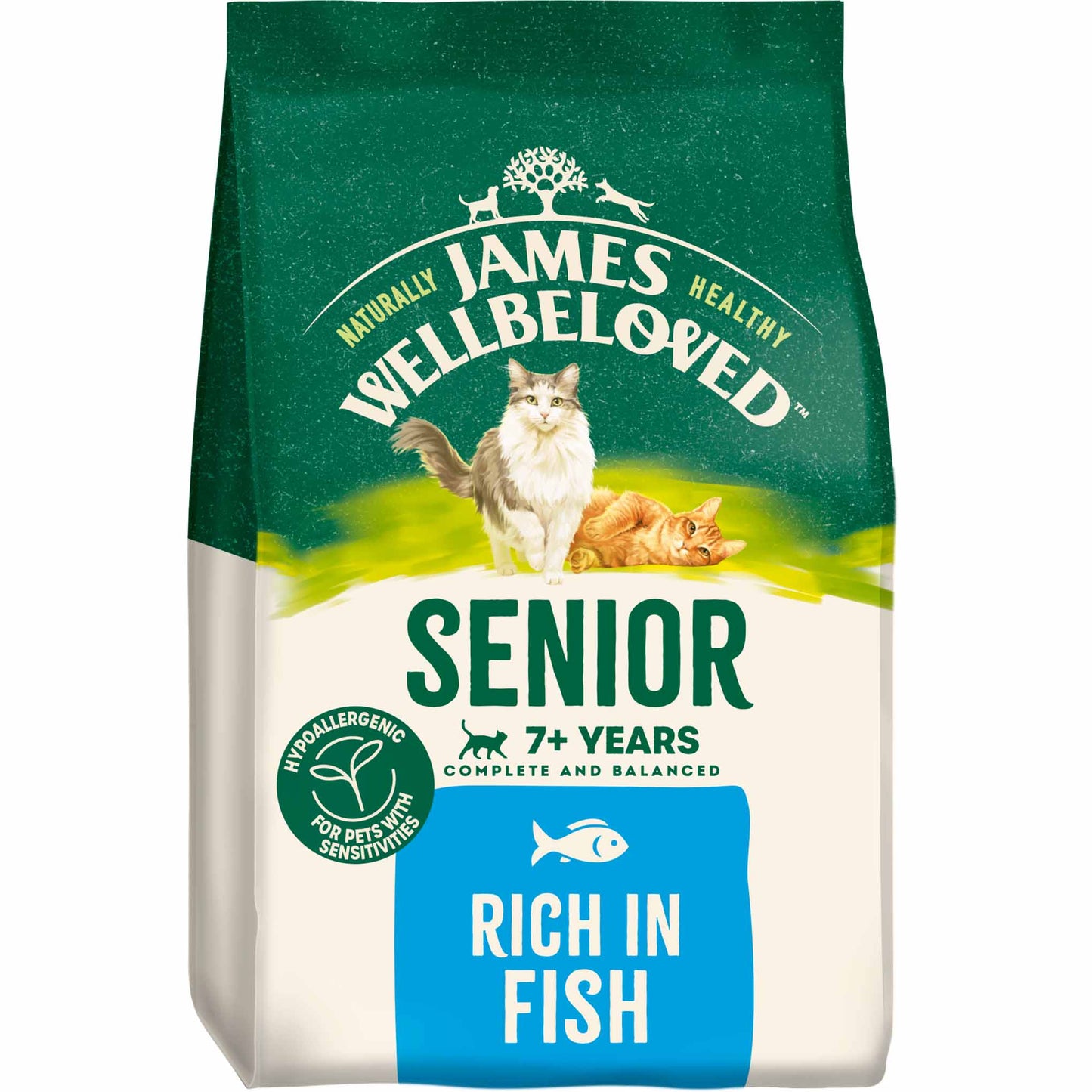 James Wellbeloved Senior Dry Cat Food - Fish