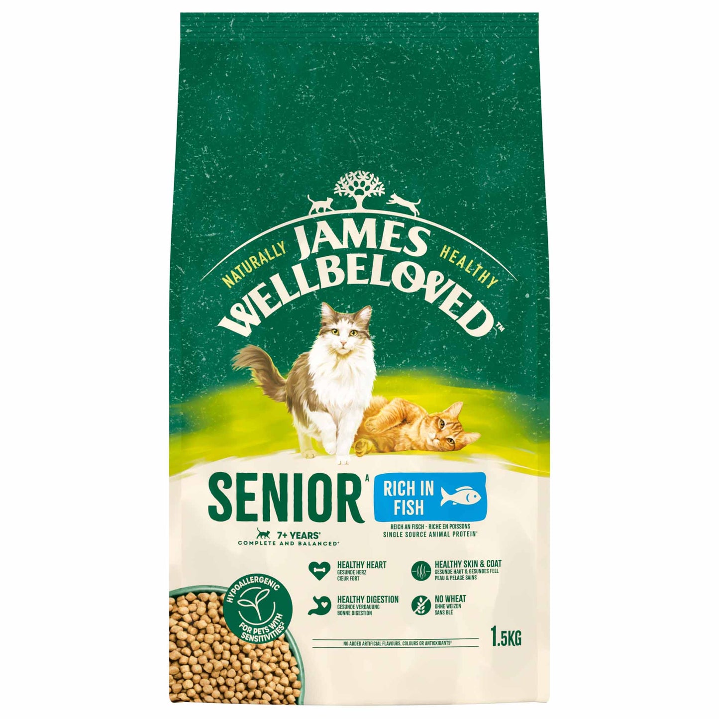 James Wellbeloved Senior Dry Cat Food - Fish
