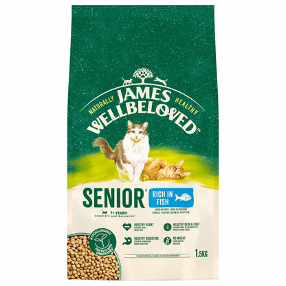 James Wellbeloved Senior Dry Cat Food - Fish