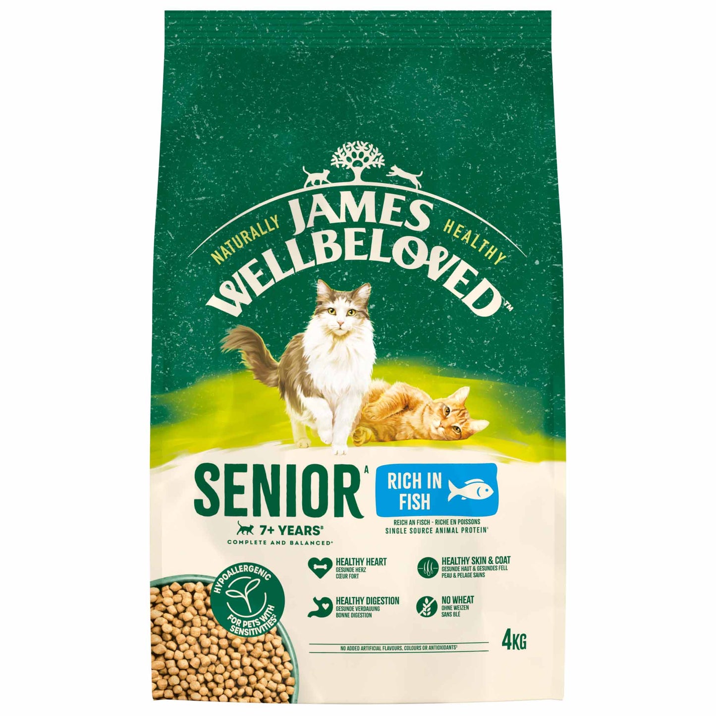 James Wellbeloved Senior Dry Cat Food - Fish