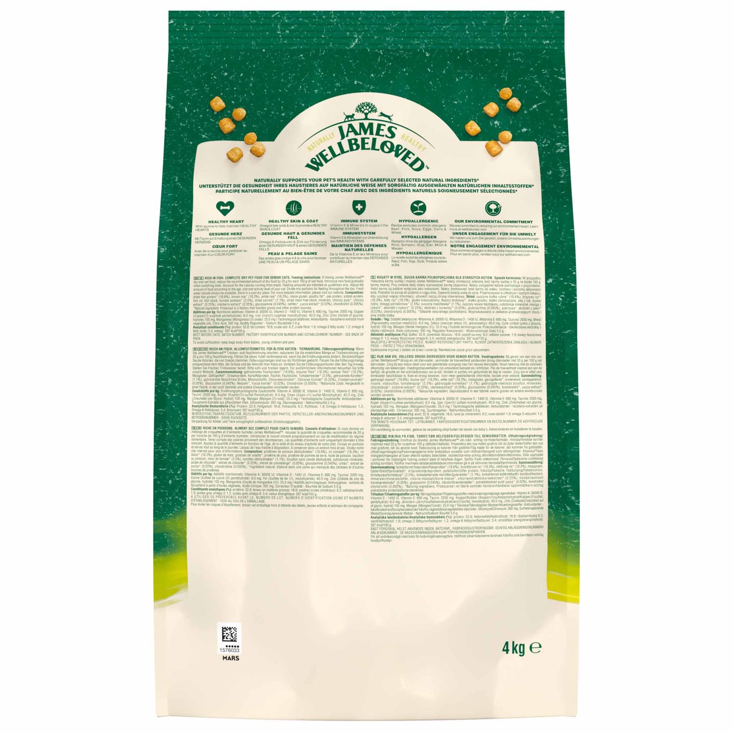 James Wellbeloved Senior Dry Cat Food - Fish