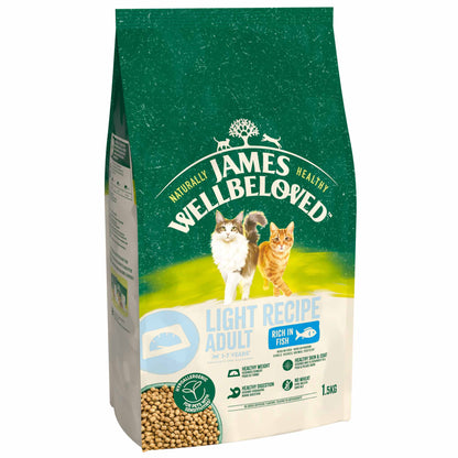 James Wellbeloved Light Adult Dry Cat Food - Fish