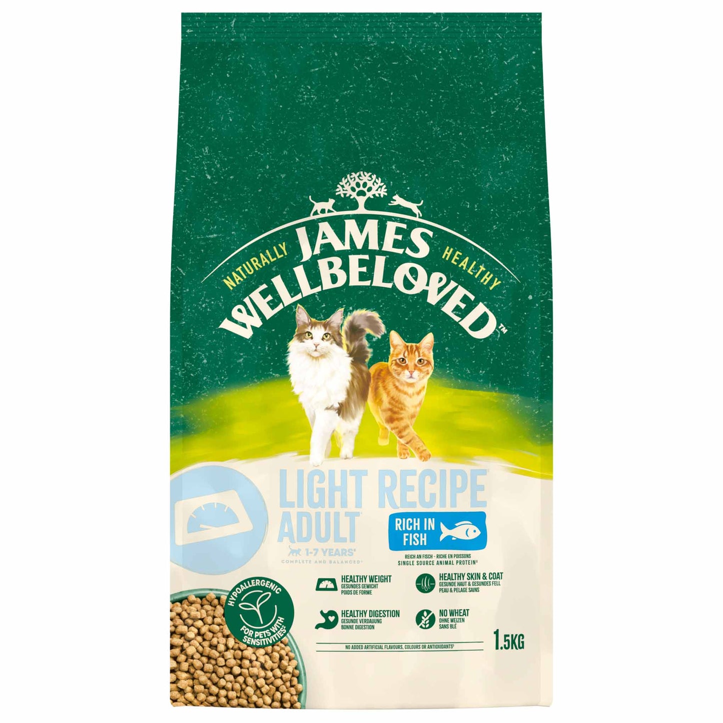 James Wellbeloved Light Adult Dry Cat Food - Fish