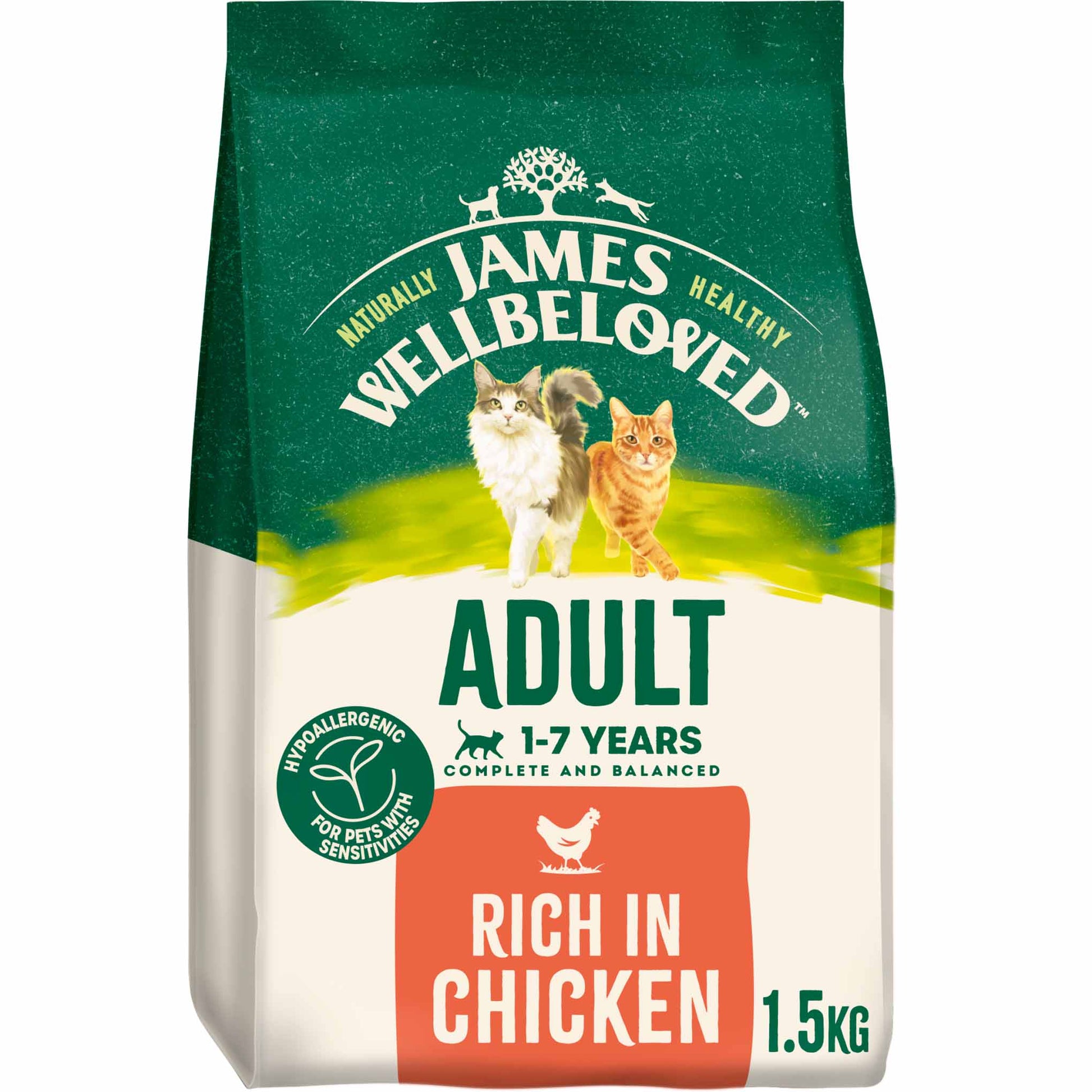 James Wellbeloved James Wellbeloved Chicken Adult Dry Cat Food pet food packaging