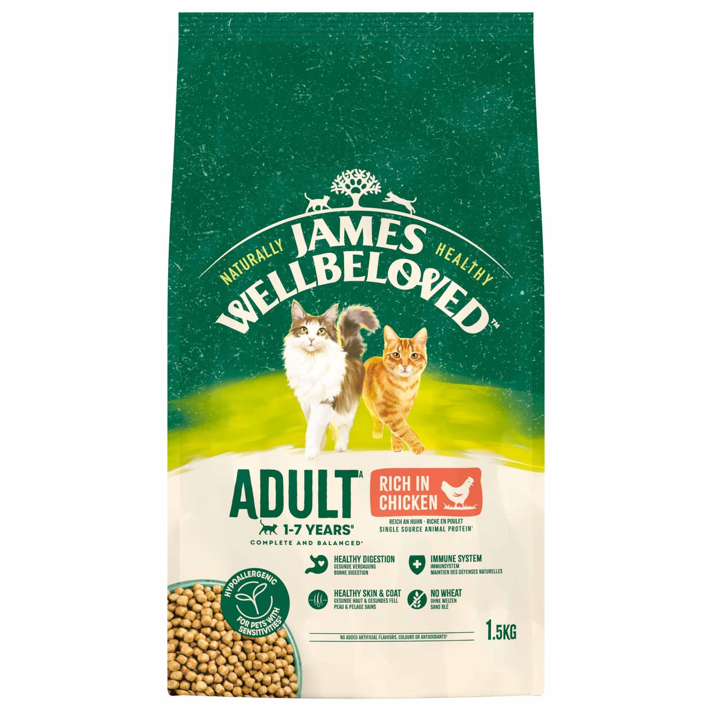 James Wellbeloved Adult Dry Cat Food - Chicken & Rice