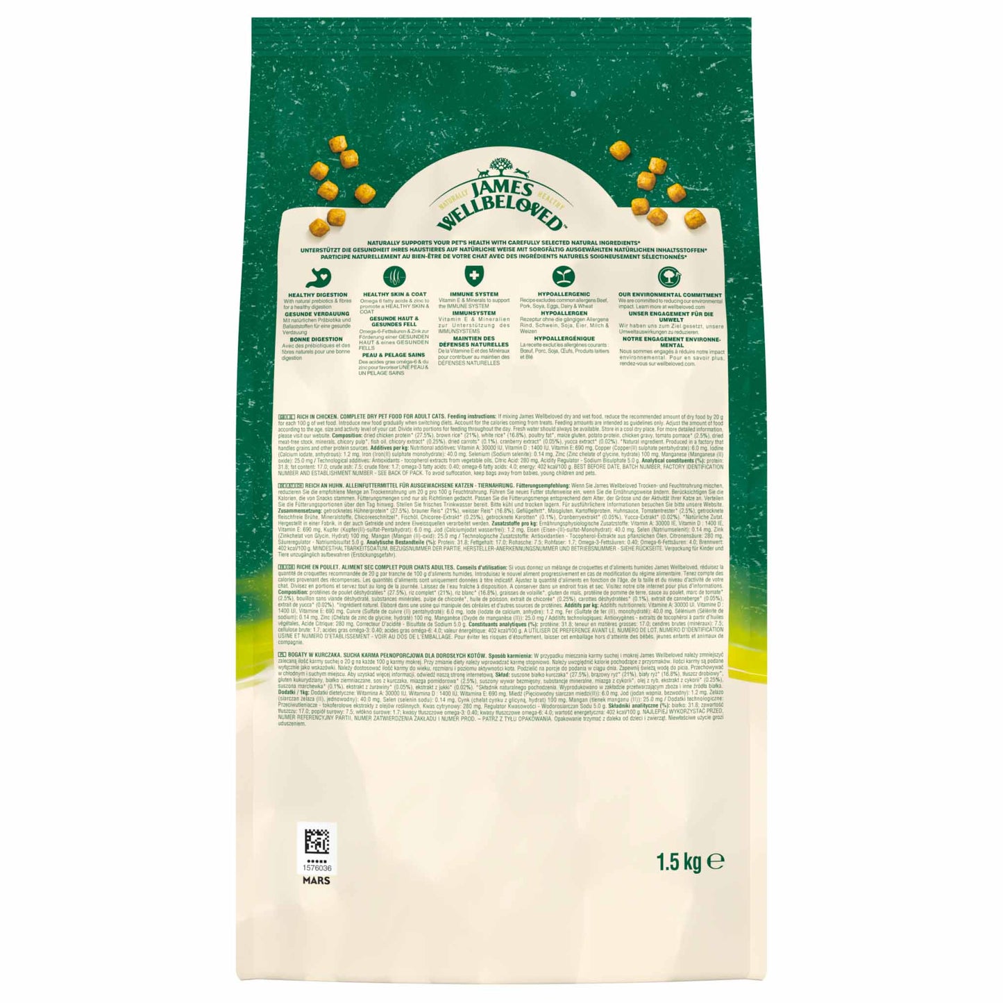James Wellbeloved Adult Dry Cat Food - Chicken & Rice