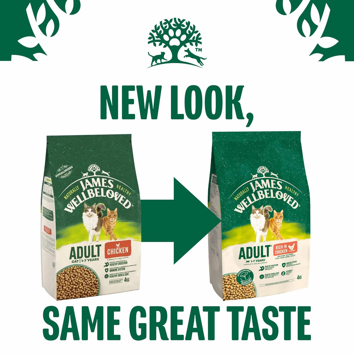 James Wellbeloved Adult Dry Cat Food - Chicken & Rice
