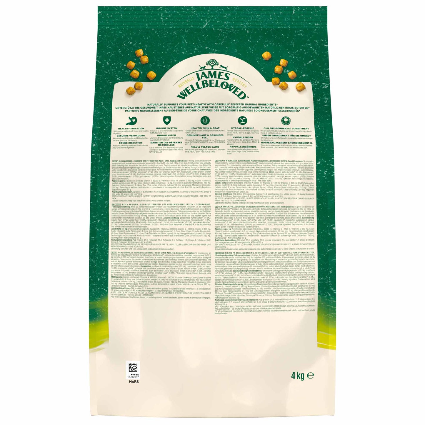 James Wellbeloved Adult Dry Cat Food - Chicken & Rice