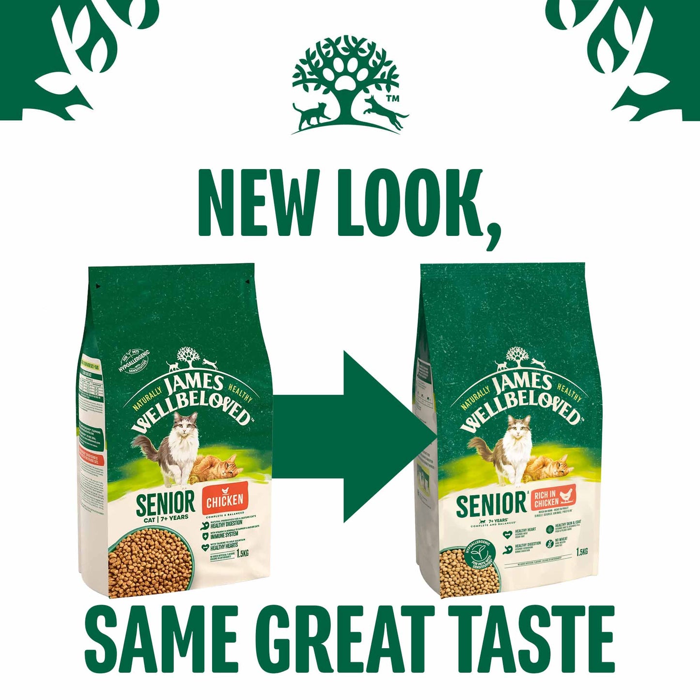 James Wellbeloved Senior Dry Cat Food - Chicken