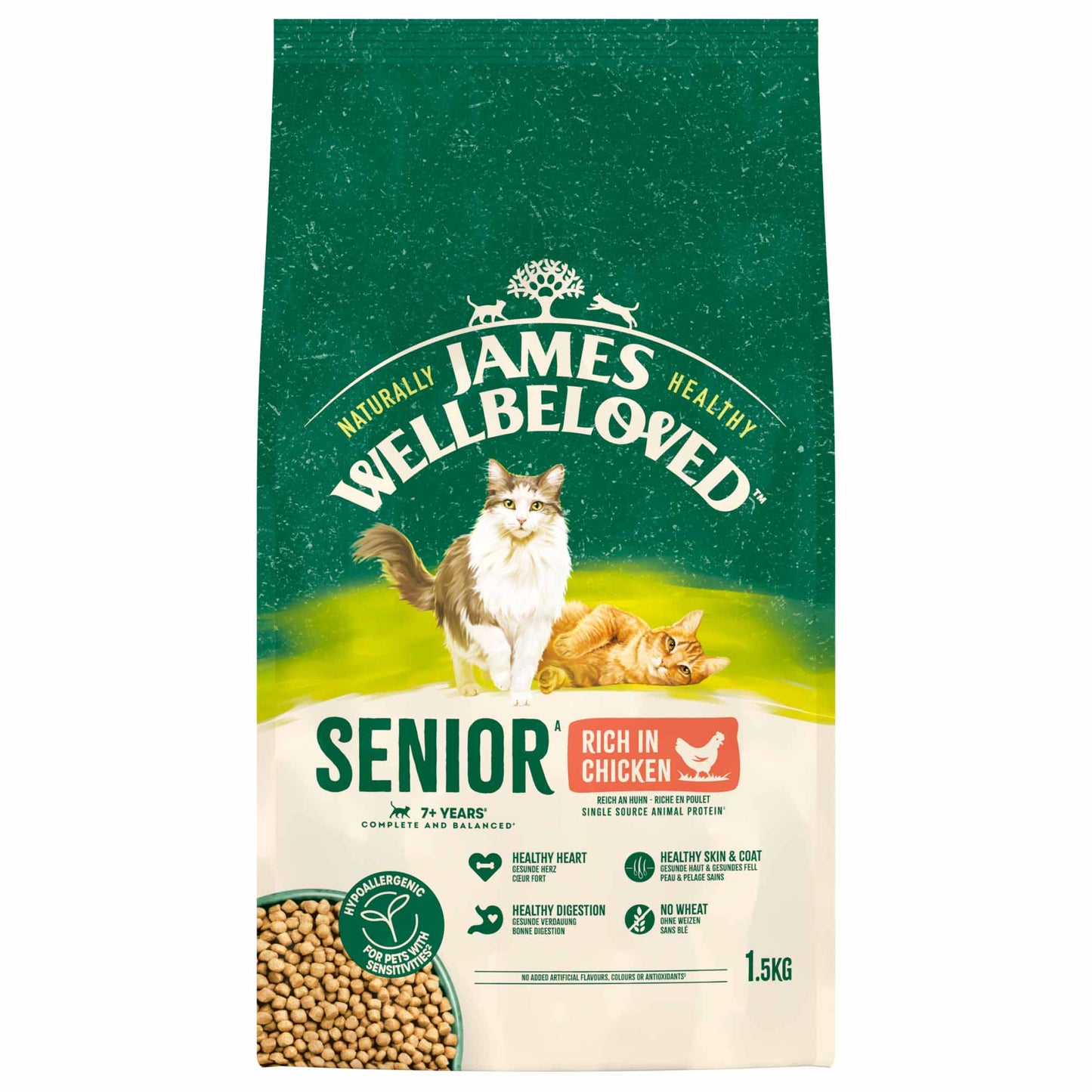James Wellbeloved Senior Dry Cat Food - Chicken